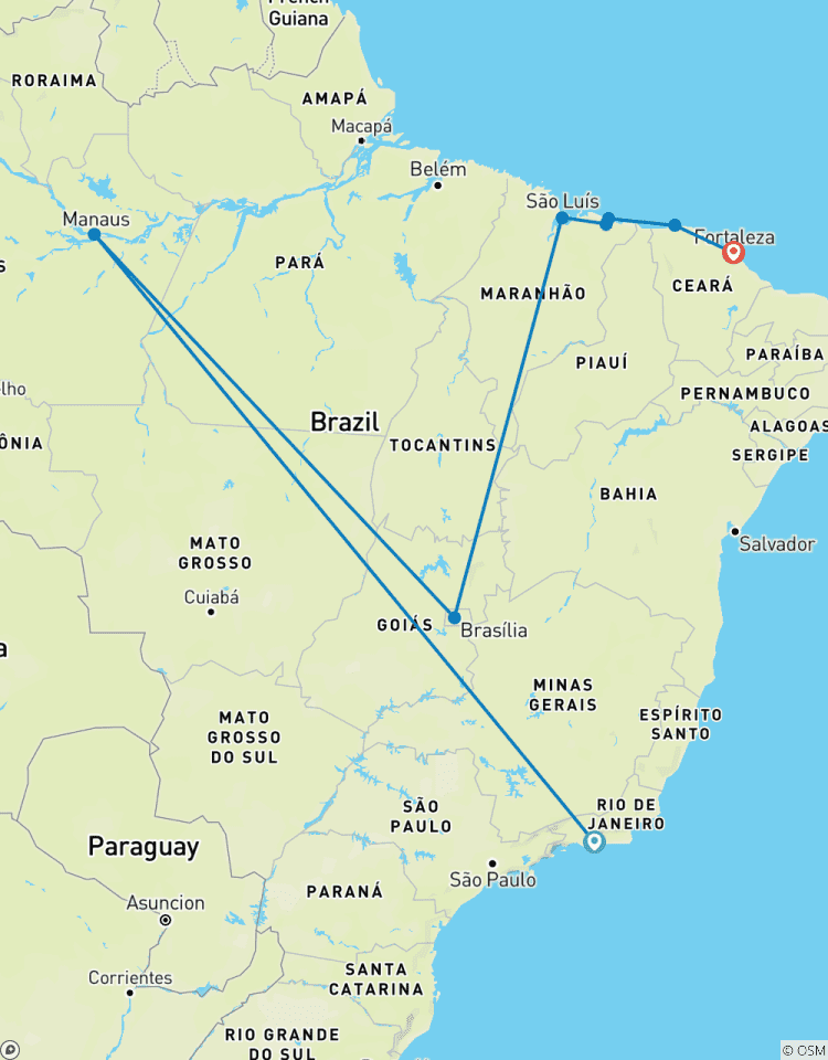 Das Beste Brasiliens Rundreise