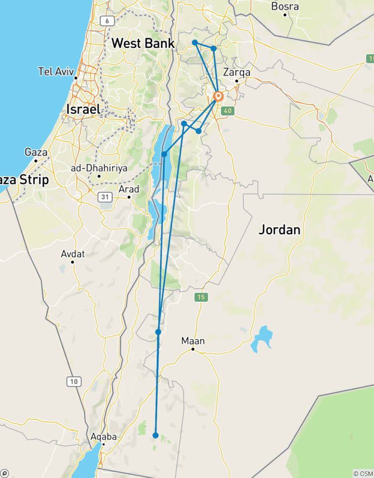 7 days Highlights of a Week-Long Jordan Tour - every Sunday, Tuesday & Friday Tour