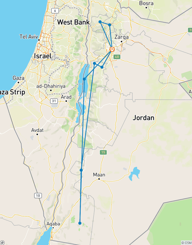 7 days Highlights of a Week-Long Jordan Tour - every Monday, Wednesday & Saturday Tour