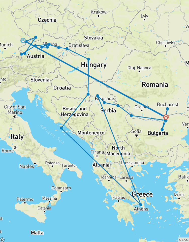 Grand Danube Cruise 2026 Start Vilshofen, End Giurgiu Tour