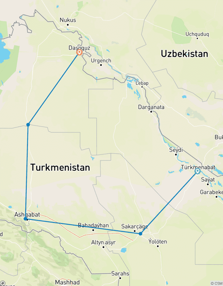 Groepsreis in Turkmenistan (onderdeel van de 5stan-reis)-rondreis