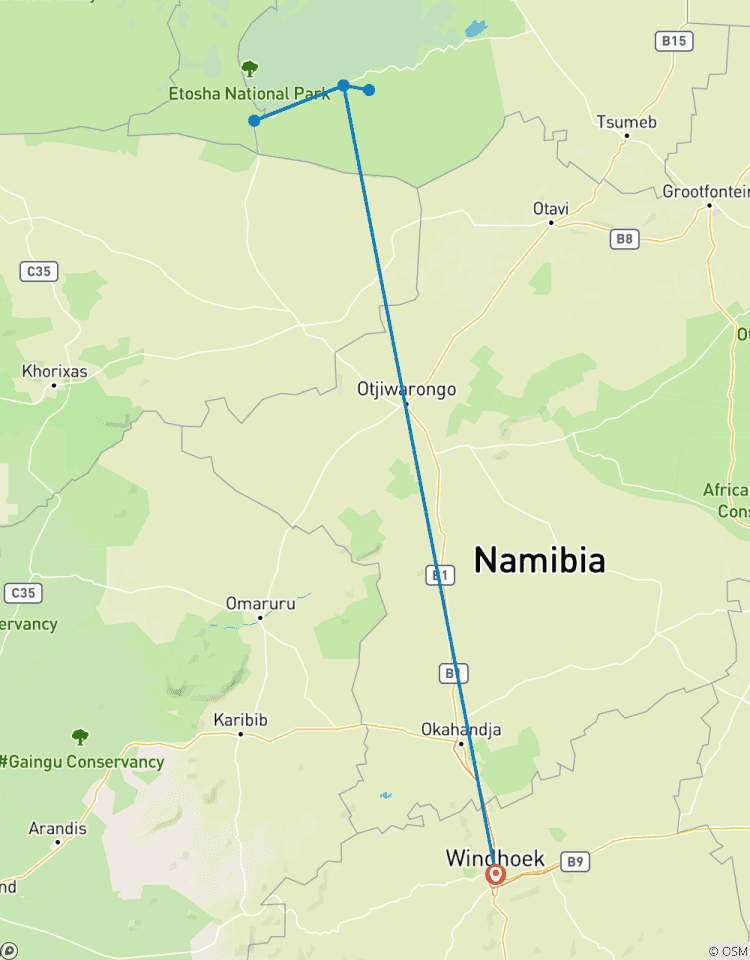 Circuito Safaris de 6 días en Namibia | Alojamiento con guía privado