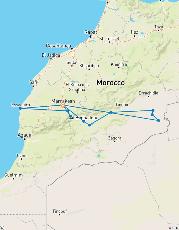 Circuito Ruta gastronómica privada de 7 días por Marruecos