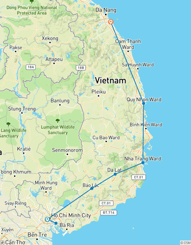 Circuito Vacaciones en bicicleta: De Saigón a Hoi An 9 días / 8 noches