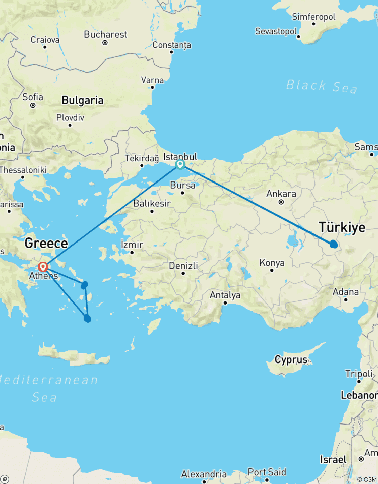 OSMANLI : Istanbul, Cappadoce, Athènes, Mykonos et Santorin circuit