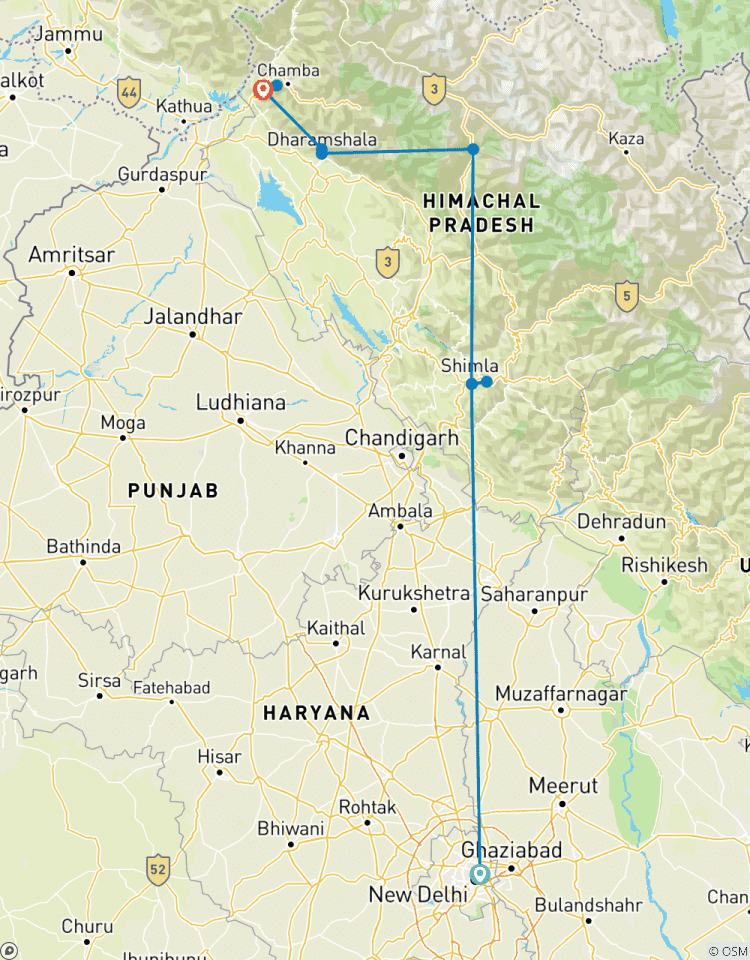 Magnifique circuit dans l\'Himachal - 8N ET 9D circuit