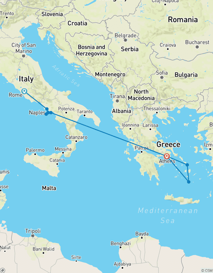 AMALFITAN | Rome, Naples, Sorrente, Amalfi, Athènes et les îles grecques circuit