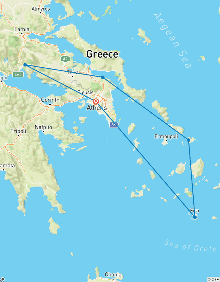 ZORBA | Athènes, Delphes, Météores, Mykonos et Santorin circuit