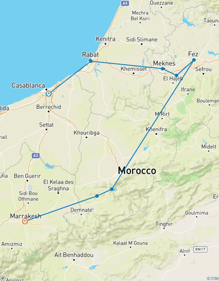 Circuito Recorrido por las Ciudades Imperiales de Marruecos
