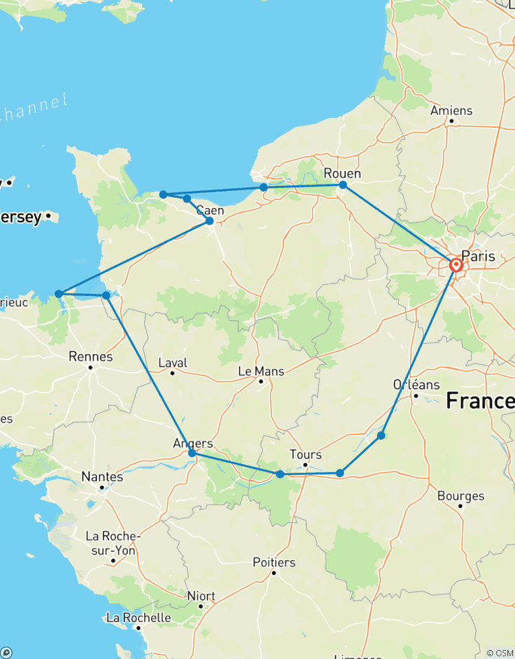 Circuito Playas del Día D en Normandía, Monte Saint-Michel y Castillos del Valle del Loira: Excursión guiada de 3 días desde París con recogida en el hotel