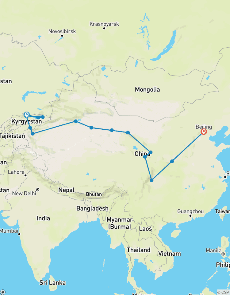De Bichkek à Pékin (36 jours) circuit