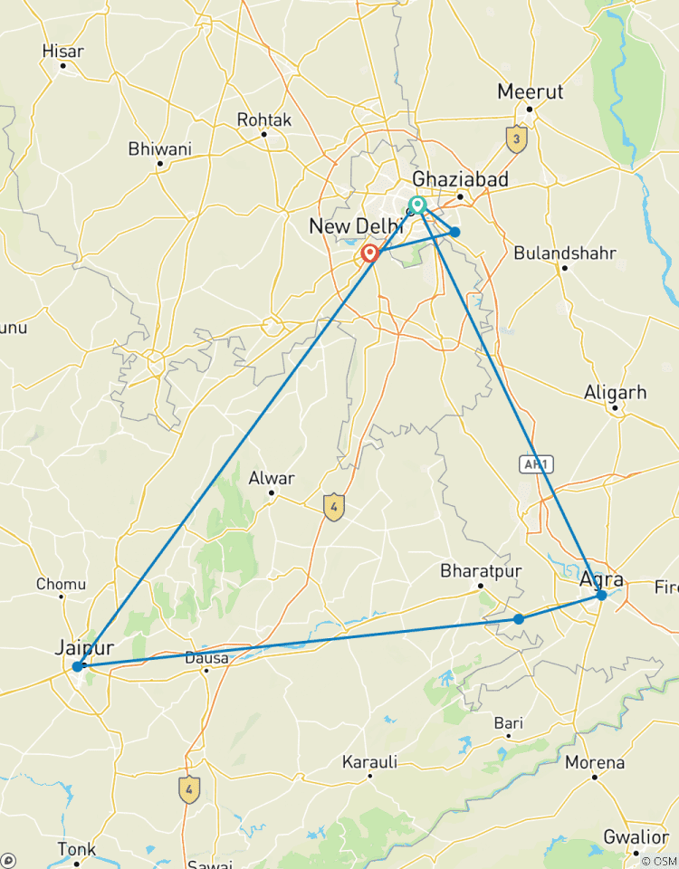Circuito Ruta de lujo de 5 días por el Triángulo de Oro: Delhi, Agra y Jaipur