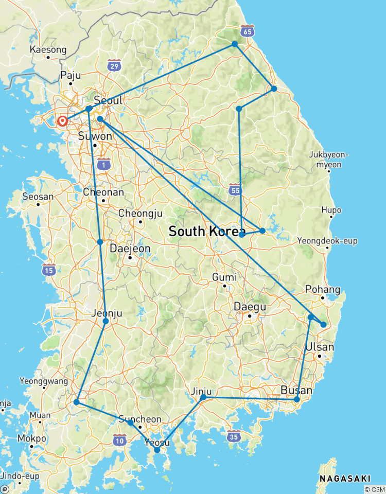 South Korea Golden Route 8D/7N Tour