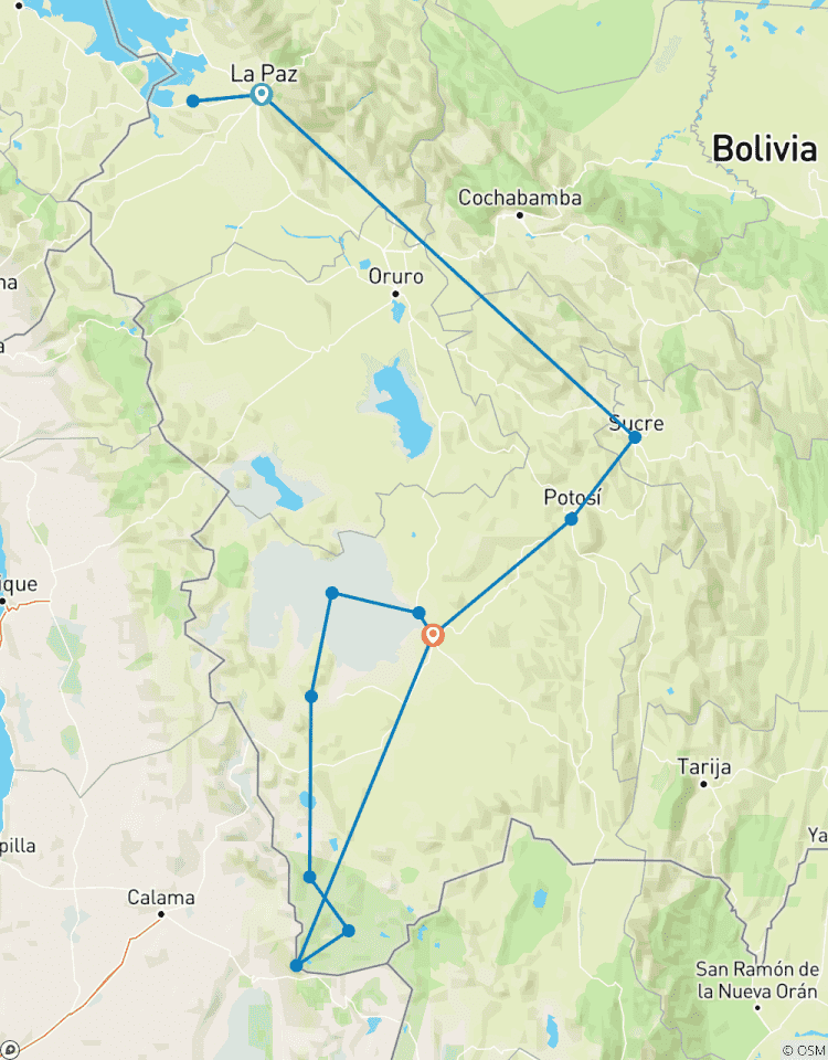 Bolivia Highlights Budget - 8 Days: La Paz, Tiwanaku, Sucre, Potosi, Uyuni Salt Flats & Colorful Lagoons Tour