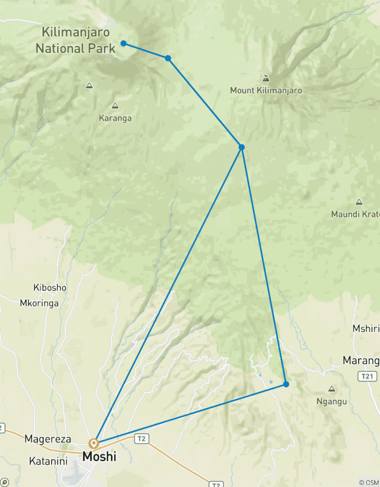 Fahrradreise & Kiilimandscharo Wanderreise ab Arusha/Moshi 5 Tage Rundreise