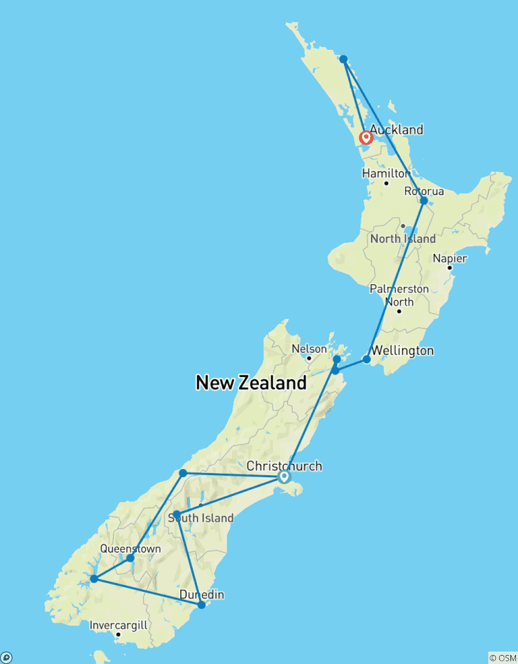 Grosse Neuseeland Rundreise (17 Tage/16 Nachte) Rundreise