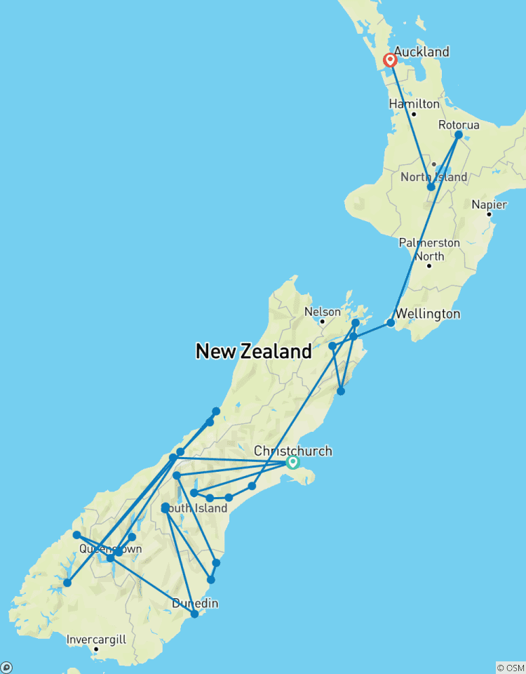 Grosse Neuseeland Rundreise (14 Tage/13 Nachte) Rundreise