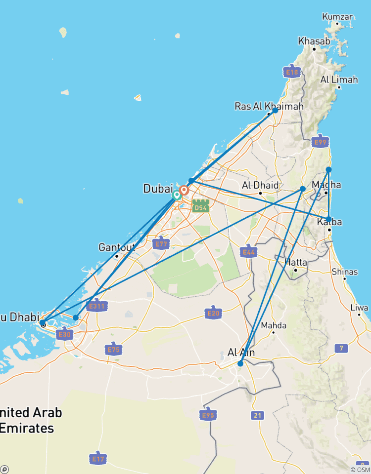 Hohepunkte der Emirate Rundreise