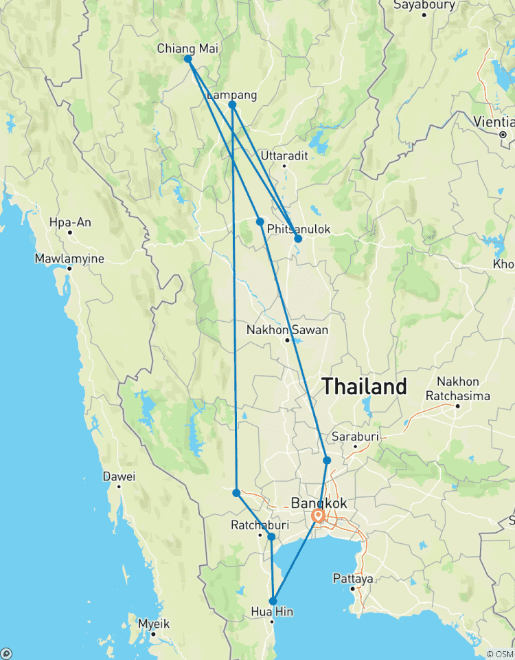 Hoogtepunten van Thailand-rondreis