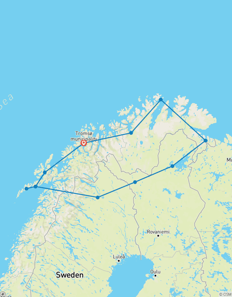 Lappland, Lofoten und Nordkap (ab Tromso) Rundreise