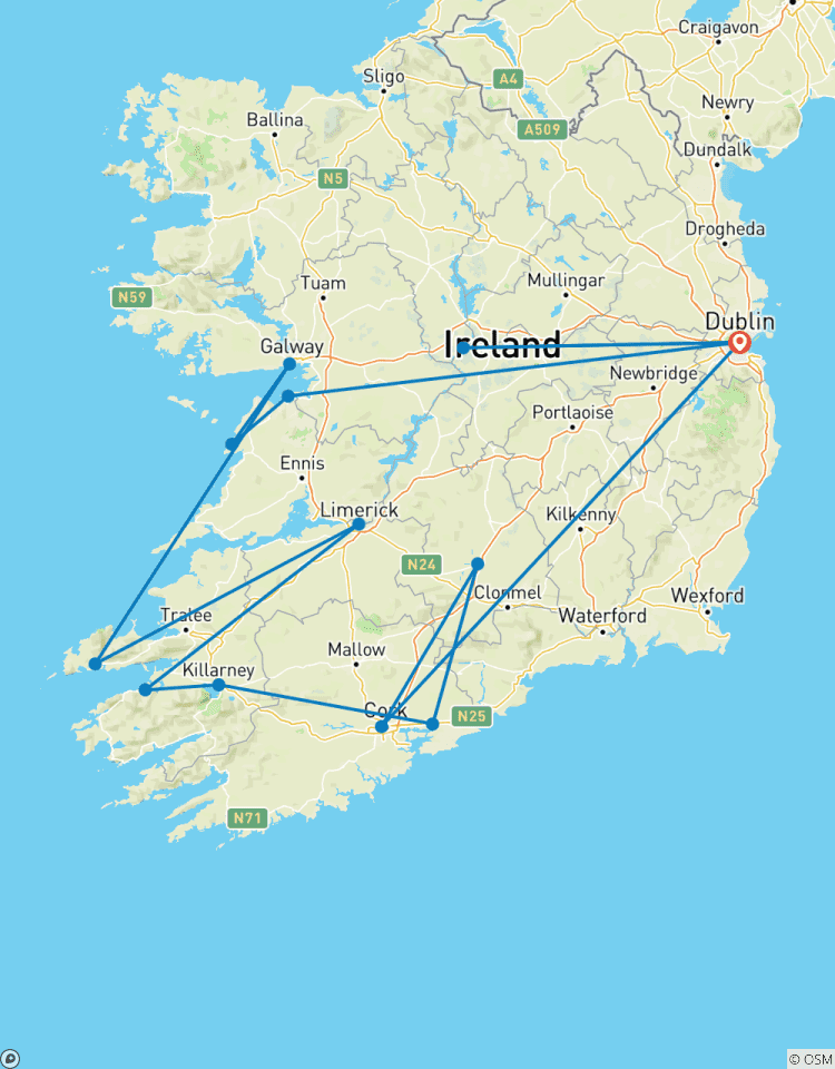 Langs de hoogtepunten van Ierland-rondreis