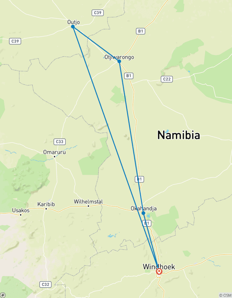 Forfait excursion au parc national d\'Etosha circuit