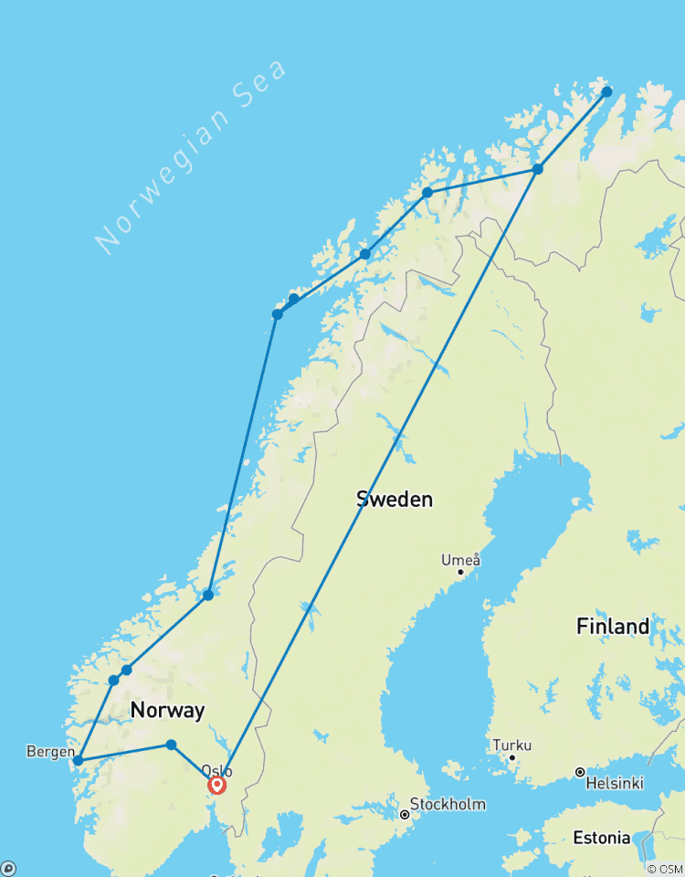 Nordkap, Lofoten und Fjorde Rundreise
