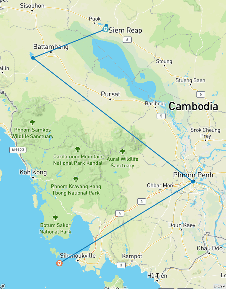 Temples cambodgiens et plages de rêve (voyage privé) circuit
