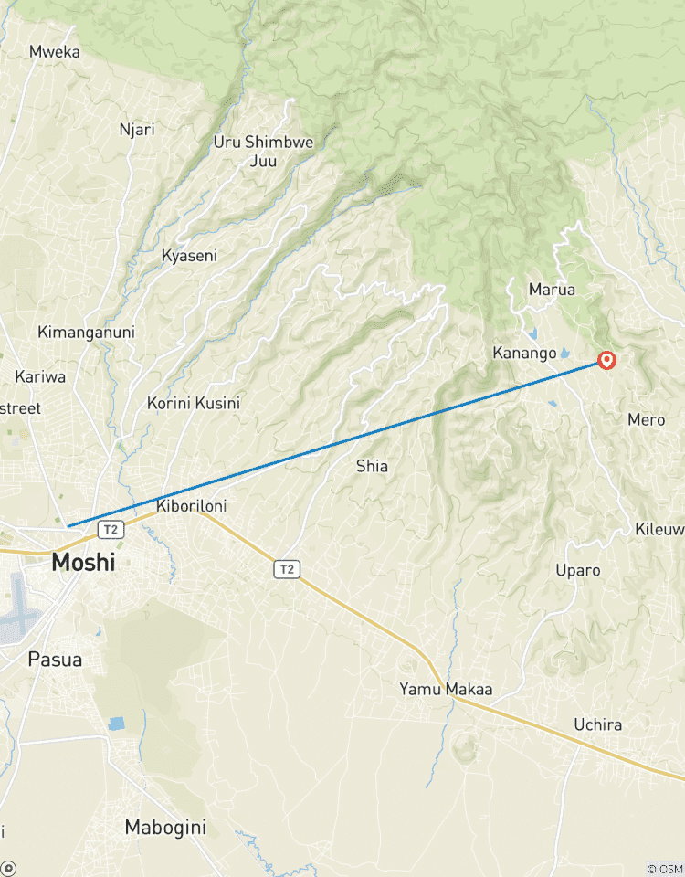 Circuito Excursión al Kilimanjaro Ofrece la Ruta Marangu En Un Día