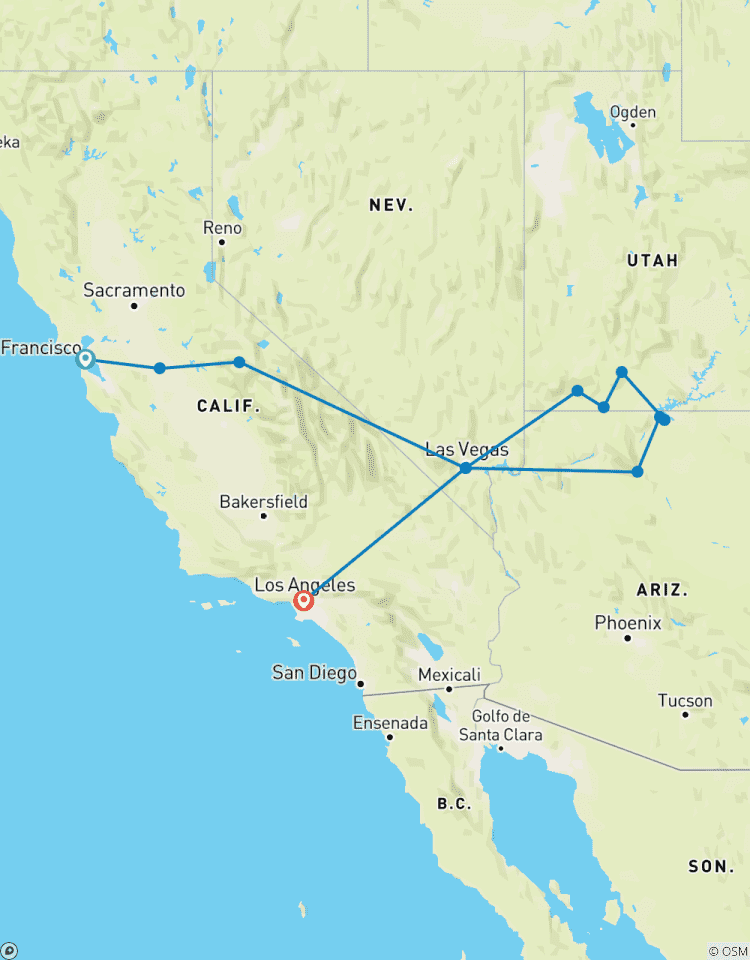 San Francisco naar Grand Canyon & LA - 6 dagen-rondreis
