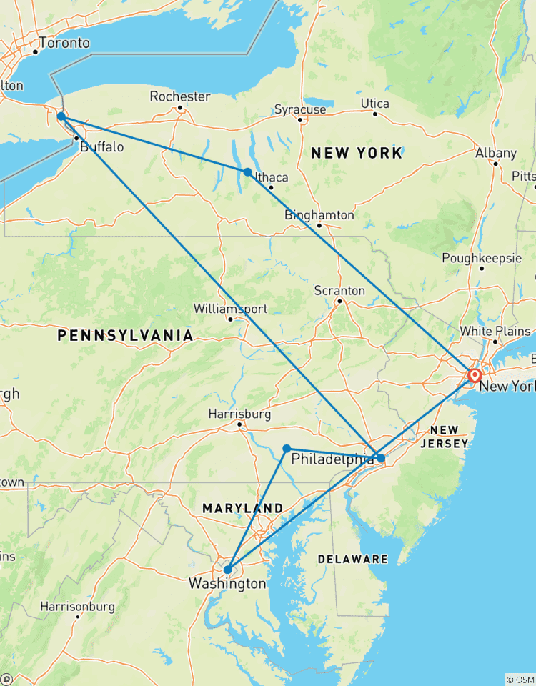 Niagara, Philly & Washington - 4 days Tour