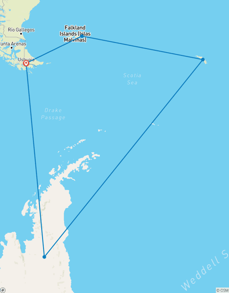 Circuito Ruta antártica extraordinaria: explorador intensivo del Mar de Weddell incl. vuelos panorámicos en helicóptero