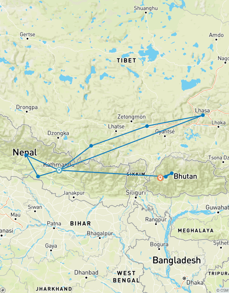 Nepal Tibet Bhutan Tour-18 days Tour