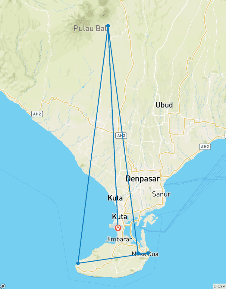 Circuito 3 días en Bali incluyendo Bali Sur : Templo de Uluwatu y Garuda Wisnu