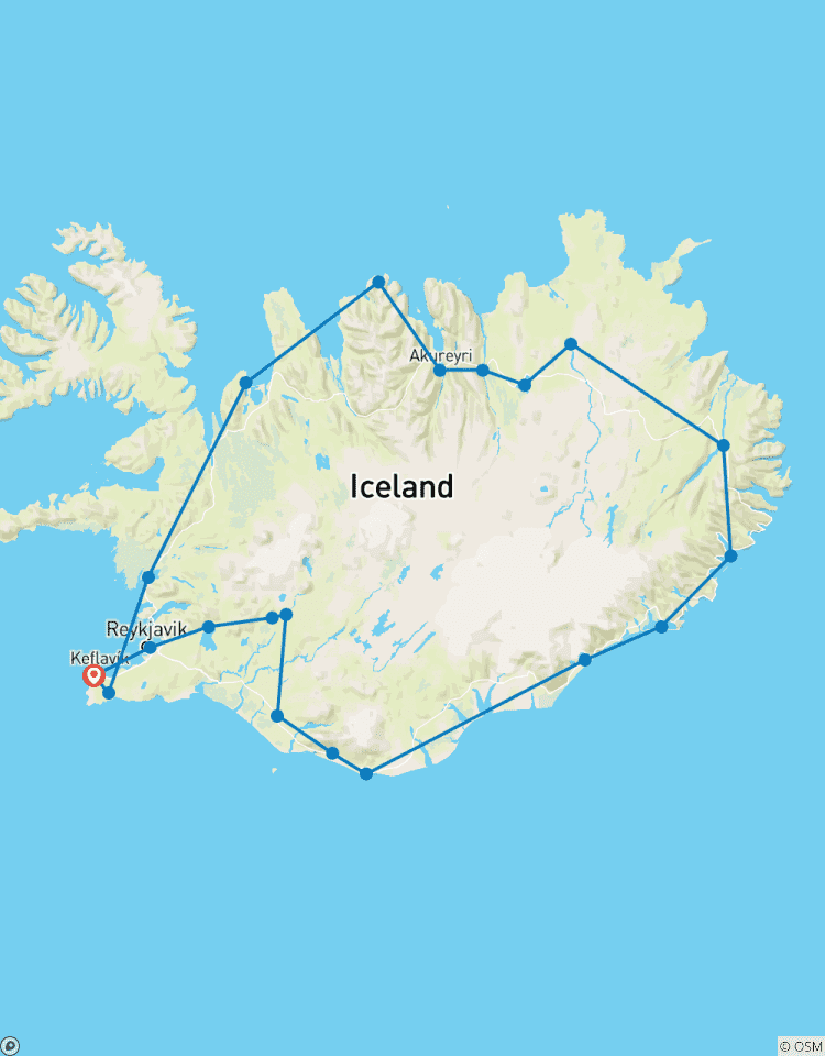 9 jours d\'autotour - Circuit complet en Islande de la route périphérique et du cercle d\'or (été) circuit