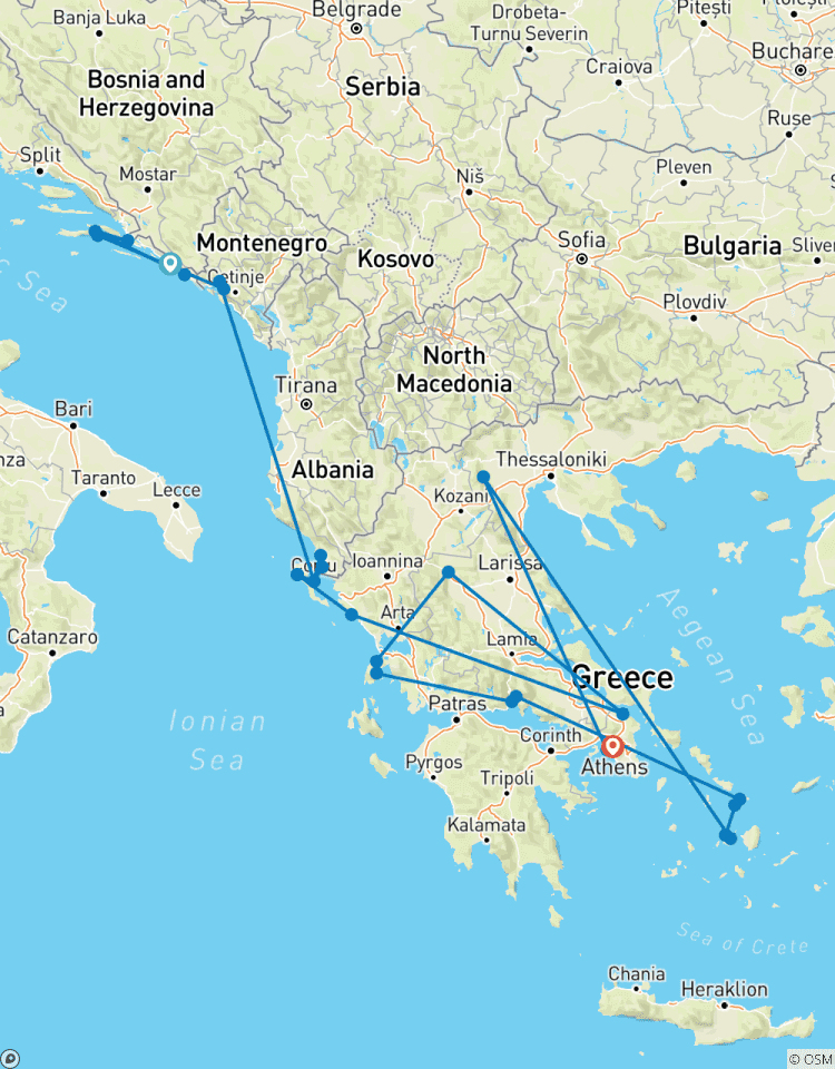 Adriatique, canal de Corinthe et îles grecques 2026 circuit