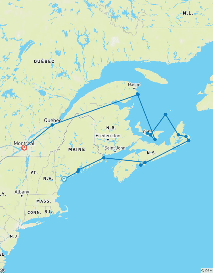 Contrasts of Canada & the St. Lawrence River Tour