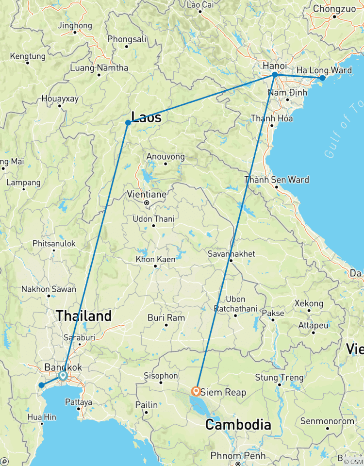 Das Herz von Indochina in 14 Tagen - Thailand/Laos/Vietnam/Kambodscha - Private Tour Rundreise