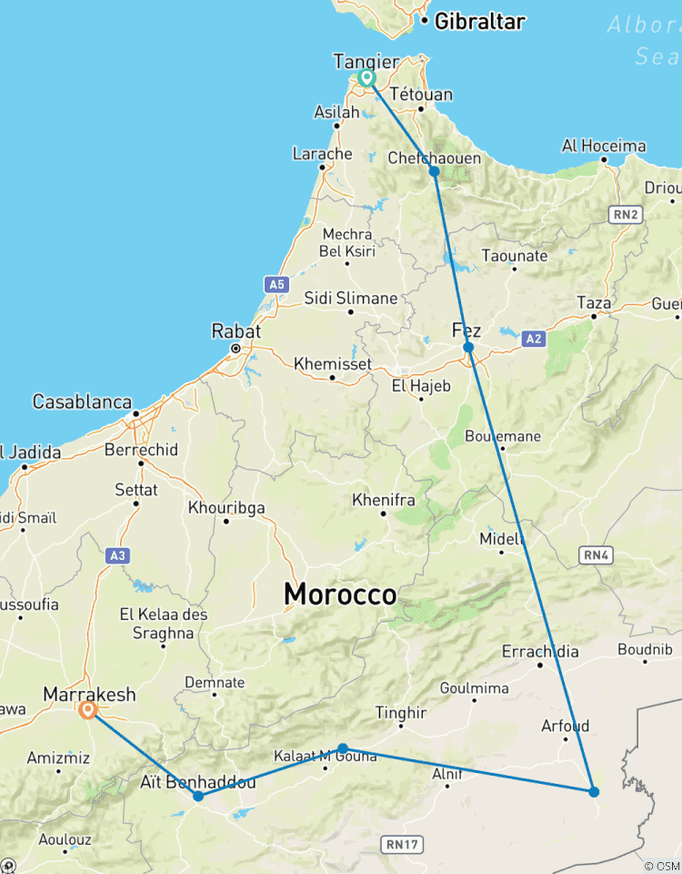 12-Day From Tangier to Marrakech via the Desert Tour