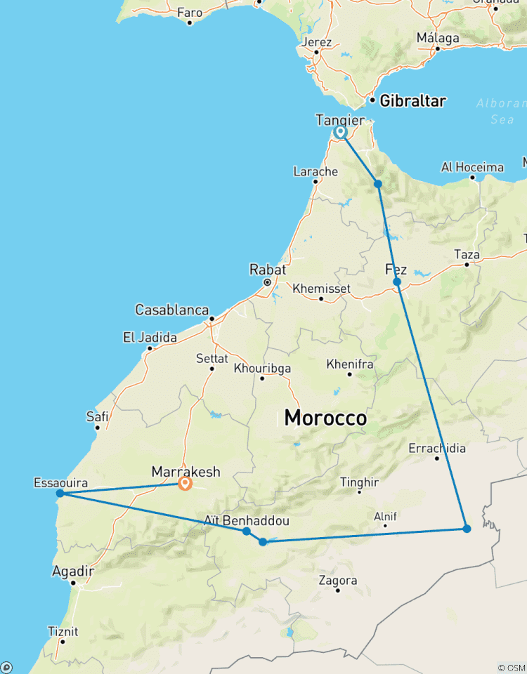 10-Day Journey from Tangier to Marrakech Tour