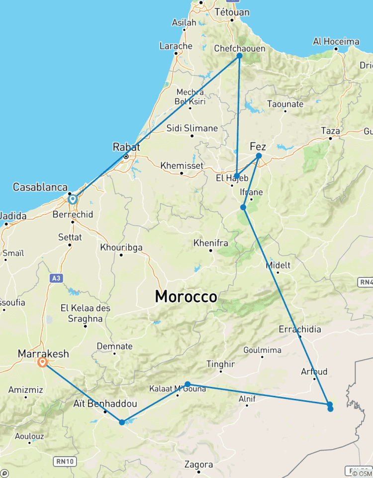 Luxuriöse private 4 Tage Marokko-Reise von Casablanca nach Marrakesch Rundreise