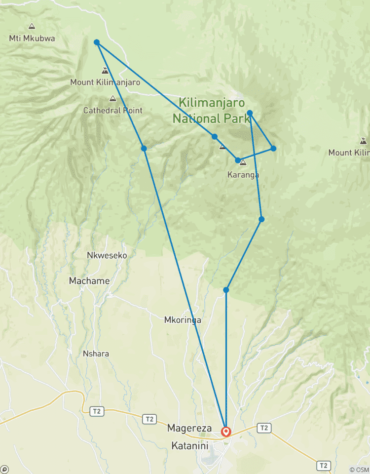 Circuito Escalada al Kilimanjaro Ruta Machame 7 días