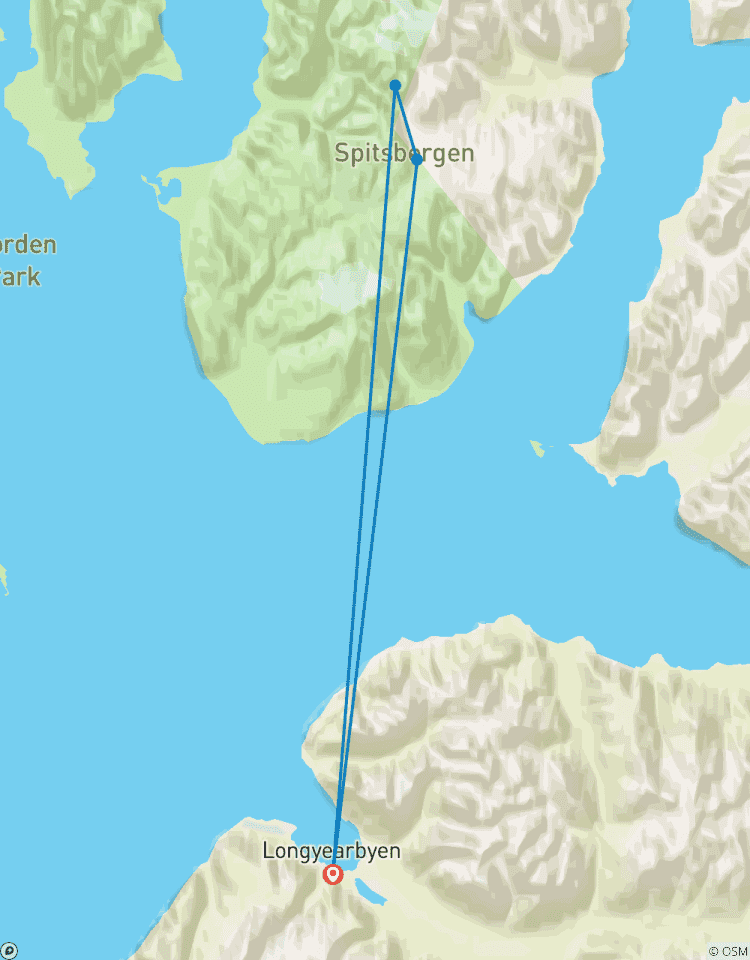 Circuito CIRCUNNAVEGACIÓN DE SPITSBERGEN EN BARCOS PEQUEÑOS