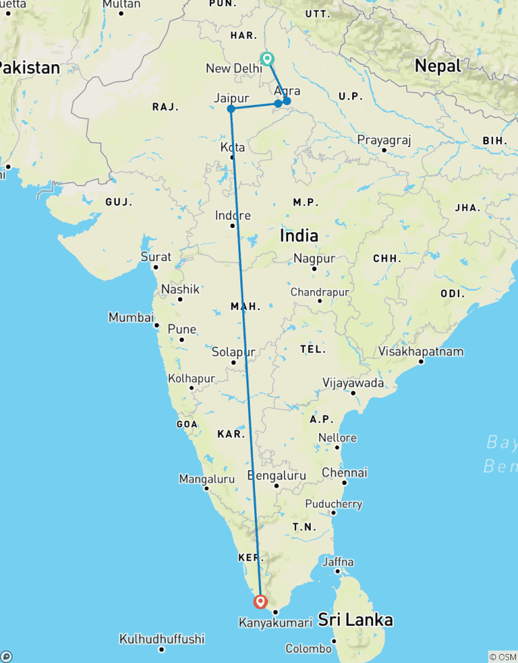 Goldenes Dreieck mit Ayurveda in Kerala 10 Tage Rundreise