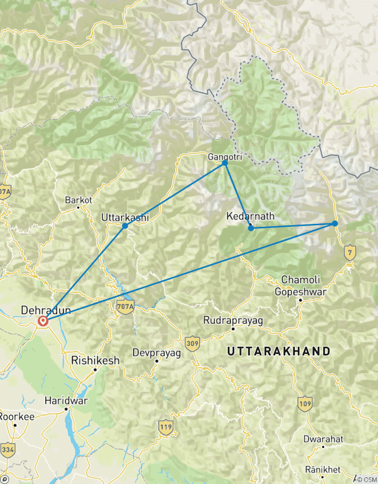 6 Tage 5 Nächte 4 Dham (Kedarnath, Badrinath, Gangotri und Yamunotri) Rundreise