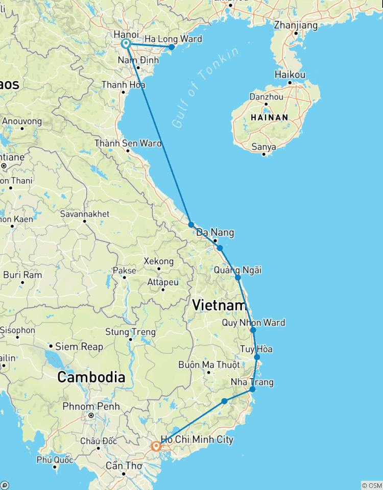 Excursion à vélo de Hanoi à Saigon - vélo E circuit
