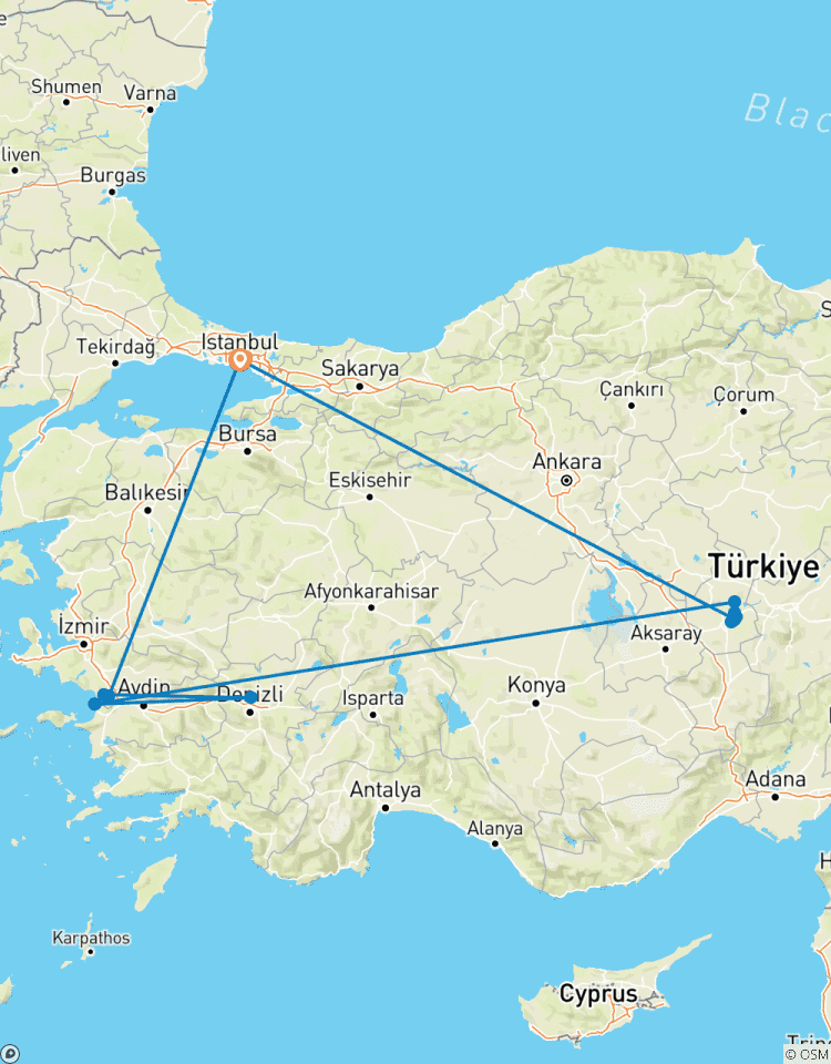 Circuito Viaje de 7 días en avión a Estambul, Capadocia, Pamukkale y Éfeso (Entradas a museos incluidas)