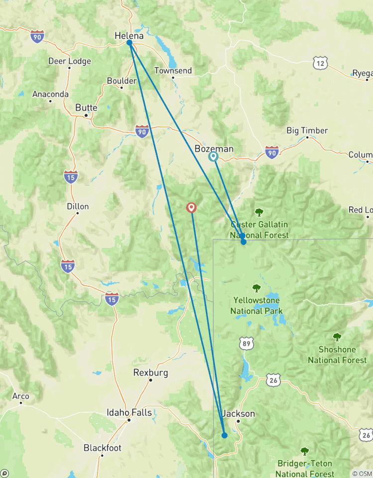 Circuito Montana: Explorando Big Sky Country con los Parques Nacionales de Yellowstone y los Glaciares (Bozeman, MT a Missoula, MT) (2026)