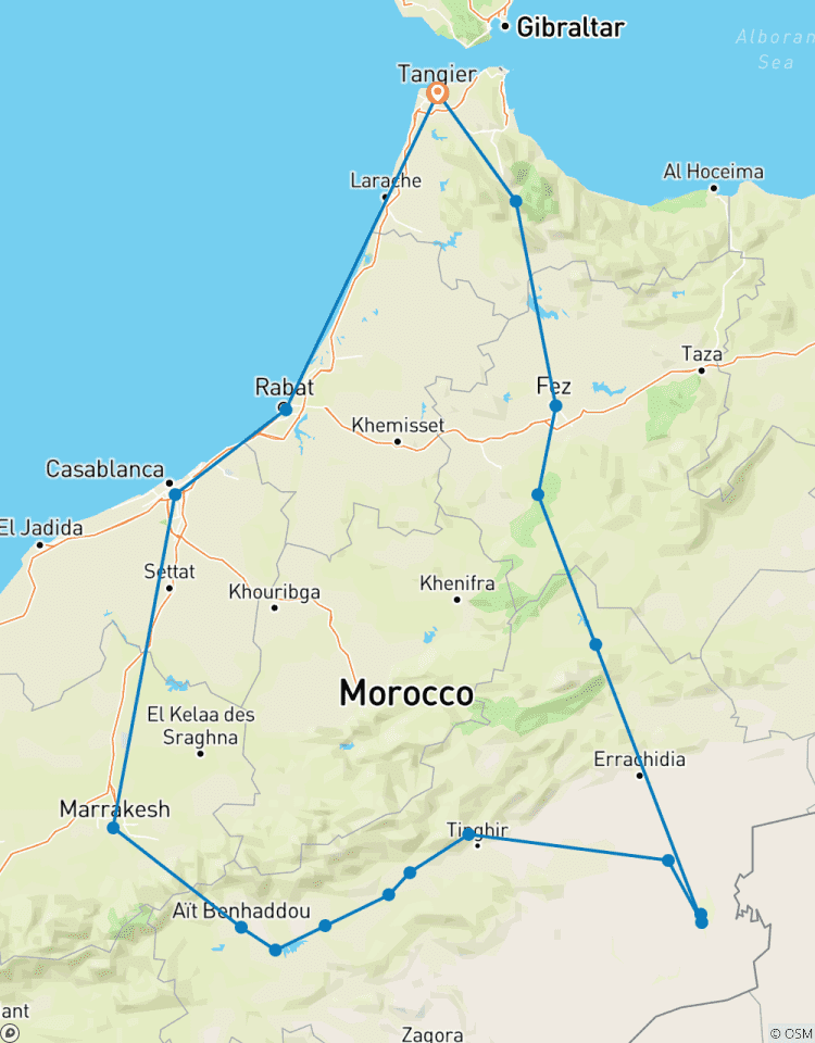 Voyage épique au Maroc : 7 jours à partir de Tanger (privé) circuit
