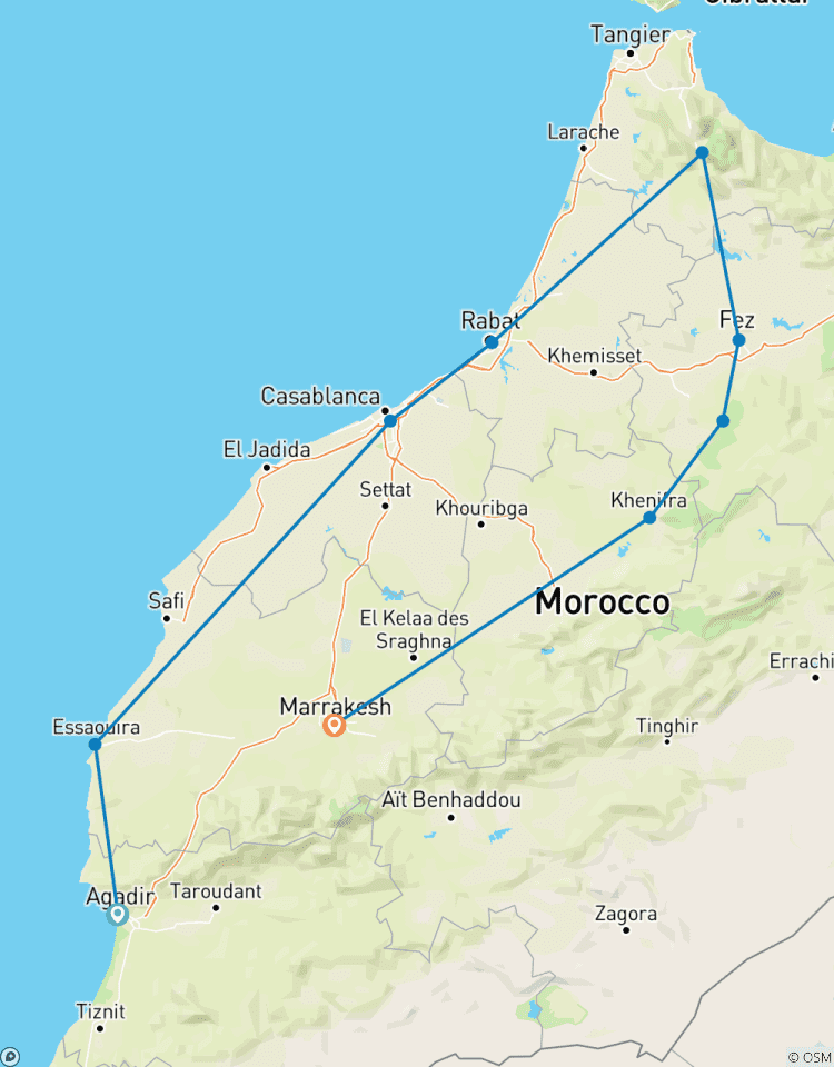 12-Day Journey of Culture, Coastlines, and Color from Agadir Tour